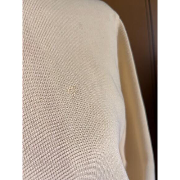 Vintage zipped sweater in cream cotton by Faconnable, size S - Picture 2 of 5